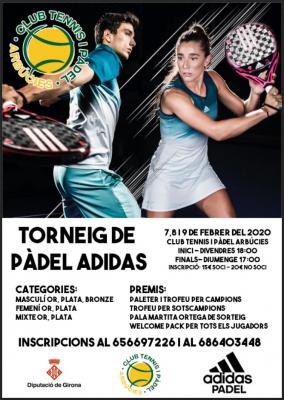 poster del torneo TORNEIG DE PADEL ADIDAS