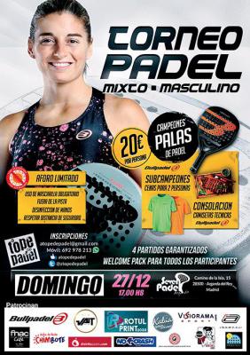 poster del torneo TORNEO DE PADEL MIXTO & MASCULINO