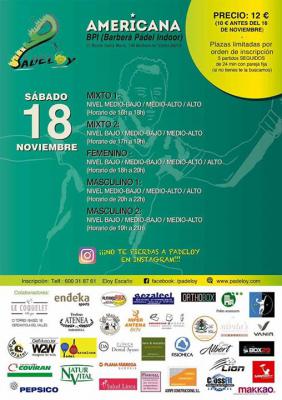 poster del torneo MEGA AMERICANA PADELOY