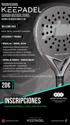 poster del torneo TORNEO KEEPADEL & MADRID CENTRAL PADEL