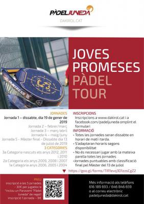 poster del torneo JOVES PROMESES PÀDEL TOUR
