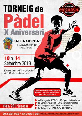 poster del torneo TORNEIG X ANIVERSARI