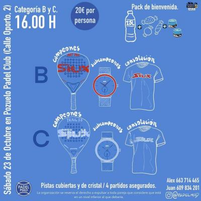 poster del torneo TORNEO MASCULINO PADELMAD