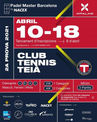poster del torneo 2ª PROVA 2021 - PADEL MASTER BARCELONA BY NACEX