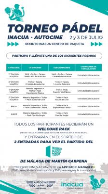 poster del torneo I TORNEO PADEL INACUA-AUTOCINE