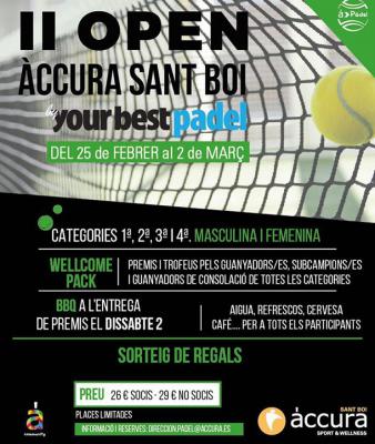 poster del torneo II OPEN ÀCCURA SANT BOI