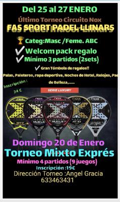 poster del torneo CIRCUITO NOX PADEL TOUR