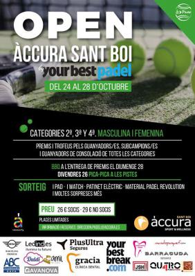 poster del torneo OPEN ÁCCURA SANT BOI