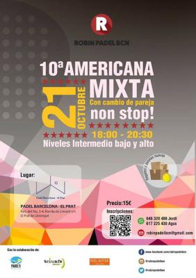 poster del torneo 10a AMERICANA MIXTA ROBIN PADEL BCN