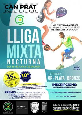 poster del torneo LLIGA MIXTA NOCTURNA