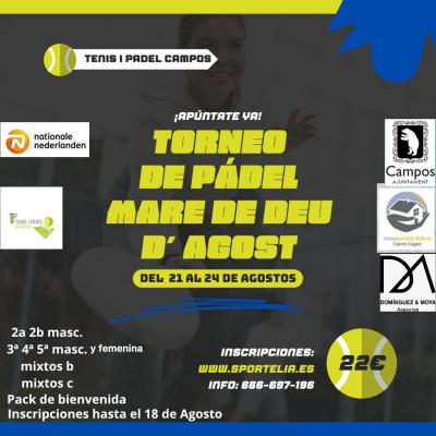 poster torneo TORNEO MARE DE DEU D'AGOST