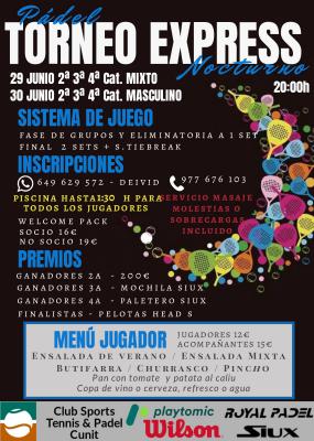 poster del torneo TORNEO EXPRESS NOCTURNO