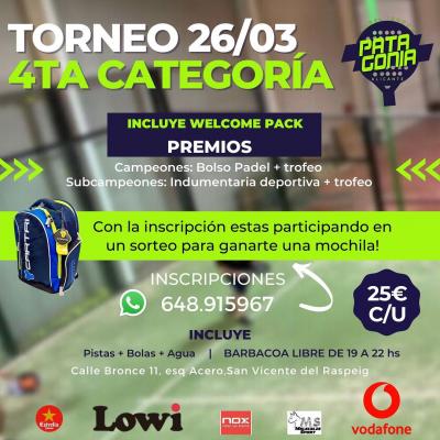 poster del torneo TORNEO DE PADEL
