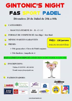 poster del torneo 2on GINTONIC'S NIGHT