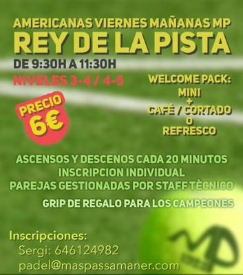 poster del torneo AMERICANAS REY DE LA PISTA