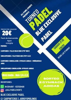 poster del torneo ALL PADEL EVENTS BLUE EXCLUSIVE PADEL