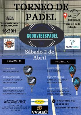 poster del torneo GOODVIBESPADEL