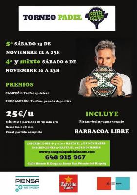 poster del torneo TORNEO DE PADEL