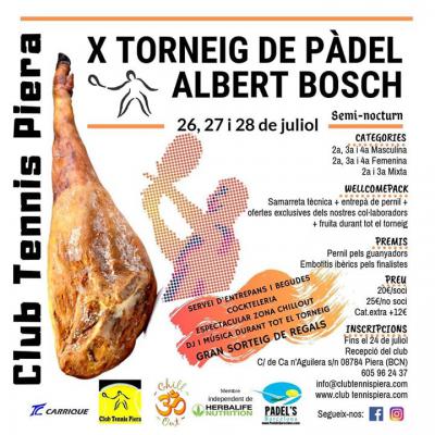 poster del torneo X TORNEIG DE PADEL ALBERT BOSCH
