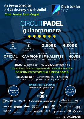 poster del torneo 6ª PROVA - CIRCUIT GUINOTPRUNERA