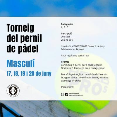 poster del torneo TORNEOIG DEL PERNIL MASCULÍ