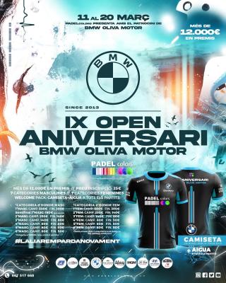 poster del torneo IX OPEN ANIVERSARI BMW OLIVA MOTORS