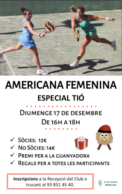 poster del torneo AMERICANA FEMENINA ESPECIAL TIÓ