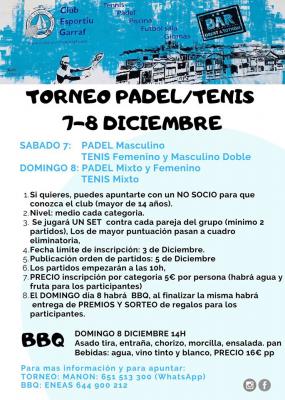 poster torneo TORNEO DE PADEL