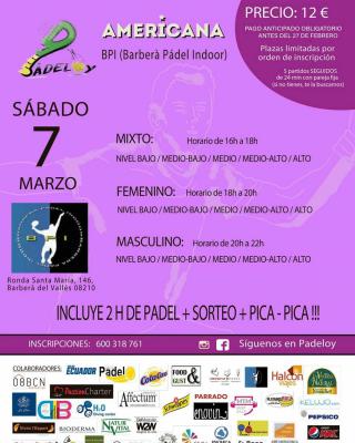poster del torneo AMERICANA PADELOY