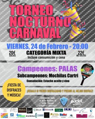 poster torneo TORNEO NOCTURNO CARNAVAL