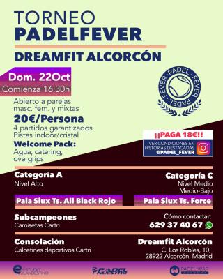 poster del torneo ¡ÚLTIMAS PLAZAS! - CATEGORÍAS A Y C (ABIERTO A PAREJAS MASCULINAS, FEMENINAS Y MIXTAS)