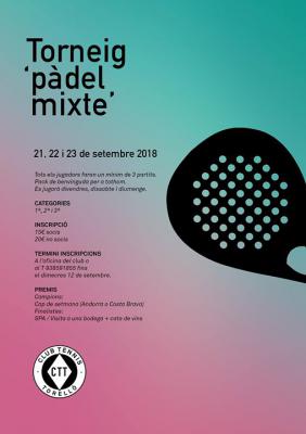 poster del torneo TORNEIG PADEL MIXTE