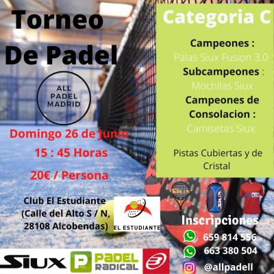 poster del torneo TORNEO ALLPADEL  (PISTAS CUBIERTAS Y DE CRISTAL)