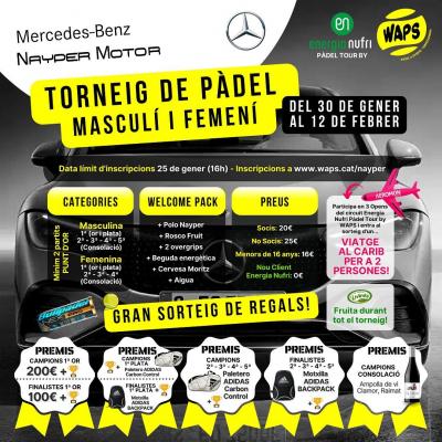 poster del torneo OPEN MASCULÍ I FEMENÍ NAYPER MOTOR