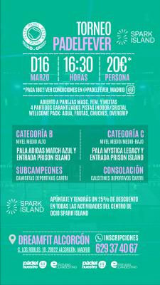 poster del torneo TORNEO PADEL FEVER - MASCULINO, FEMENINO Y MIXTO (B Y C)