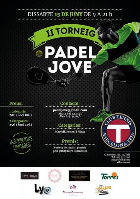 poster del torneo II TORNEIG PADEL JOVE