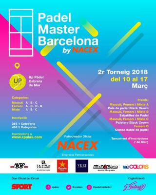 poster del torneo 2a PROVA PADEL MASTER BARCELONA