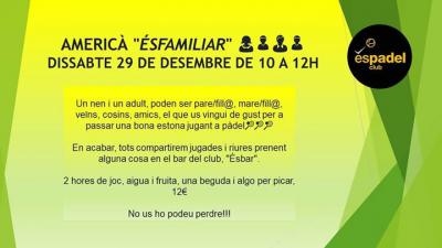poster del torneo AMERICÀ ÉSFAMILIAR