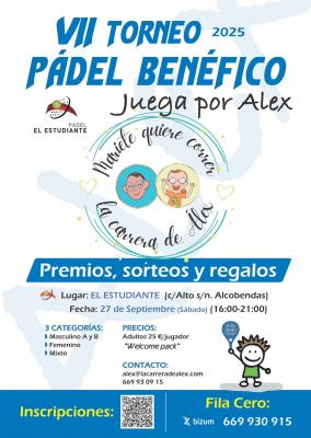 poster del torneo VII PÁDEL BENÉFICO ALEX MARIETE