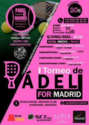 poster torneo TORNEO PADEL FOR MADRID
