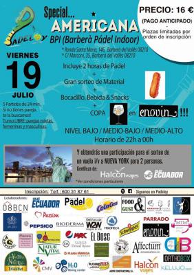 poster del torneo AMERICANA PADELOY