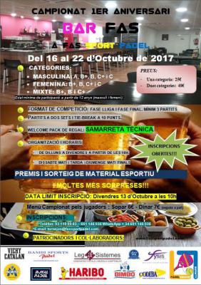 poster del torneo CAMPIONAT 1er ANIVERSARI