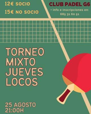 poster torneo TORNEO MIXTO JUEVES LOCOS