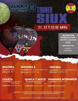 poster del torneo TORNEO SIUX PADEL INDOOR ÉCIJA