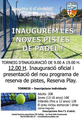 poster torneo TORNEIG INAUGURACIÓ