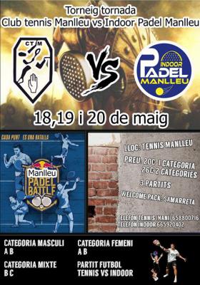 poster del torneo C.T. MANLLEU VS INDOOR PÀDEL MANLLEU
