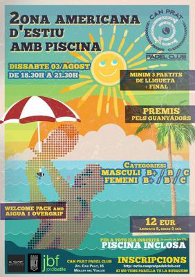poster del torneo 2ª AMERICANA D'ESTIU AMB PISCINA
