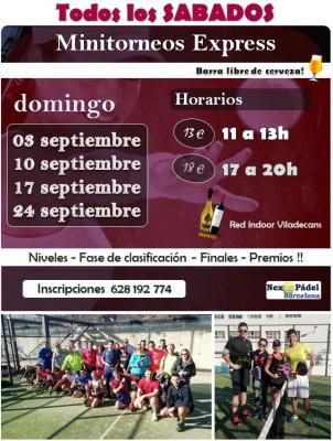 poster del torneo DOMINGOS MINITORNEOS EXPRESS + BARRA LIBRE 🍺🍷