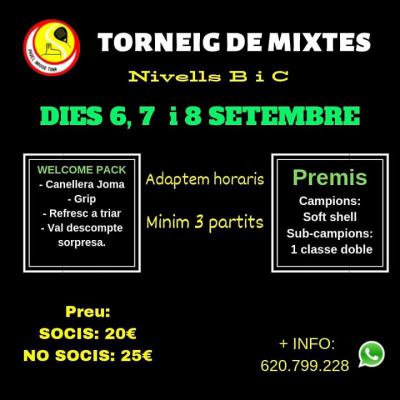 poster torneo TORNEIG DE MIXTES