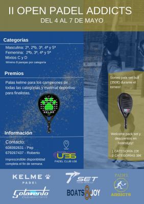 poster del torneo II OPEN PADEL ADDICTS